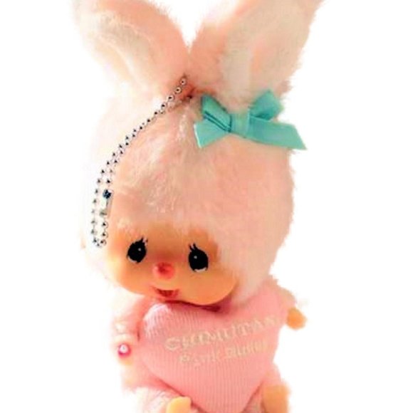 NWT Soft Toy Monchhichi's Friend Chimutan Rabbit Keychain 6 inches . Rare. - Picture 3 of 8